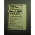 1958 Marriott Motor Hotel Ad - A Resort atmosphere only 5 minutes from downtown