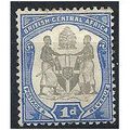 Nyasaland 1897 SG43 1d Black & Ultramarine Moun...