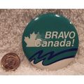 Pinback Button # 6 Bravo Canada! Green + White ...