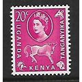 KENYA UGANDA TANGANYIKA 1960 SG 186 20c MAGENTA...