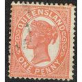 Queensland 1895 1d Orange Red SG210 FU