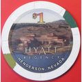 Hyatt Regency. $1 Casino Chip. Henderson, NV. G88.