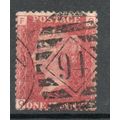 Sg43 1d red plate 161 FINE USED " Q F " (reds)