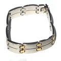 Stainless Steel 8 1/2 inch Link Bracelet with g...
