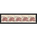 1898Ab 4c Stagecoach Fine MNH Dry Gum PNC 5/5 L...