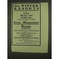 1903 Iron Mountain Line Ad - The Winter Resorts