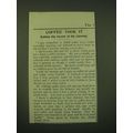 1902 Postum Food Coffee Ad - Coffee took it rob...
