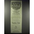 1914 Quaker Oats Ad - A World-Full of Children