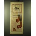 1947 Kaywoodie Pipe Ad - Super-Grain Squat Bulldog No.98B and Dublin No. 13