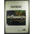 1974 Chevrolet Monte Carlo Landau Car Ad - A look from the other side
