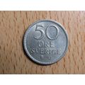 Sweden 1969 50 Ore Coin