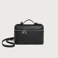 Ladies' Double Zipper Handbag Makeup Bag Black