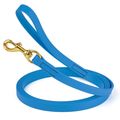 Dog Pet Leash Cerulean Blue w/ Brass Hardware W...