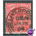 GB stamps 1902-10 KEV11 - 1d SG219 Liverpool 2