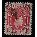 NIGERIA 1940 1d ROSE RED SG 50a FINE USED#2