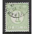 NETHERLANDS 1876 1c GREEN SG 134 FINE USED#