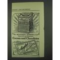 1908 Huyler's Cocoas and Chocolates Ad