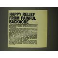 1941 Doan's Pills Ad - Happy Relief From Backache