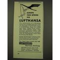 1956 Lufthansa Airlines Ad - Europe This Spring