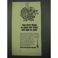 1969 American Cancer Society Ad - Save for Old Age