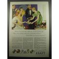 1933 Kraft Cheese Ad - My dear, I can't stop wi...