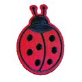 Ladybird Iron On Patch Red Black Insect Motif E...