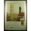 1958 Celanese Fortisan Fiber Ad - Schumacher's stripe from gay Guatemalan scarf