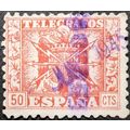 STAMP Spain 50c Telegraph Stamp Used
