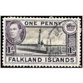 Falkland Islands 1941 1d Black & Violet SG148 U...