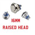 Metal Waterproof 16mm max 250V/3A Push Button M...