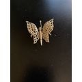 Monet Goldtone Butterfly Pin 1 1/2 x 1 1/2"