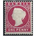 Gambia 1886 SG23 1d Carmine Wmk Crown CA Mounte...
