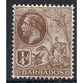 Barbados 1912 SG170 1/4d Brown Fine Used ...