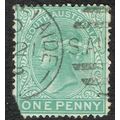 South Australia 1876 1d Green Perf 15 SG173 AvU
