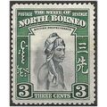 North Borneo 1939 SG305 3c Slate-Blue & Green M...