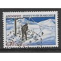 FRANCE ANDORRA 1966 WINTER SPORTS 40c CHAIR LIF...