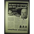 1939 Goodyear Lifeguards Tires Ad - Protect Employees