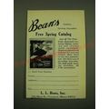 1973 L.L. Bean Ad - Bean's Outdoor sporting specialties