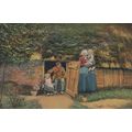 Op De Heide German Mountain Residents Old Postcard