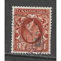 GB KG5 1934 d BROWN INVERTED WATERMARK USED SG4...