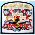 Chicago FD, Engine 49, Truck 33. 4.5"X4.5". PP91.