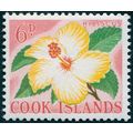 Cook Islands 1963 6d Hibiscus SG167 MNH