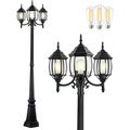PARTPHONER Outdoor Lamp Post Light 3-Head, Clas...