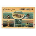 Postcard USA NJ New Jersey Greetings from Asbur...