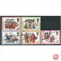 1982 Christmas Set SG1202-1206 Good Used