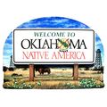 Oklahoma State Welcome Sign Artwood Fridge Magnet