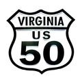 Route 50 Virginia Road Sign Fridge Magnet