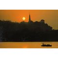 Sunset at Baoshu Pagoda Chinese China Postcard