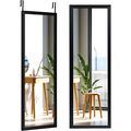 Black Full Length Bedroom Mirror with Over the ...