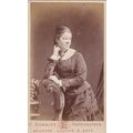 VICT. CDV PHOTO -LADYLEANING ON CHAIR BY C. HAW...